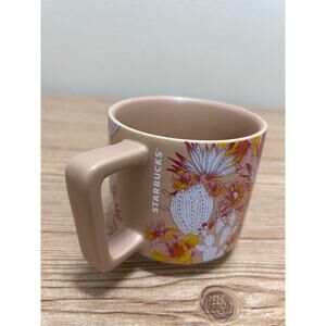Starbucks Floral Cactus Mug 14 oz Pink Desert Design (2019) Whimsical Boho Indie